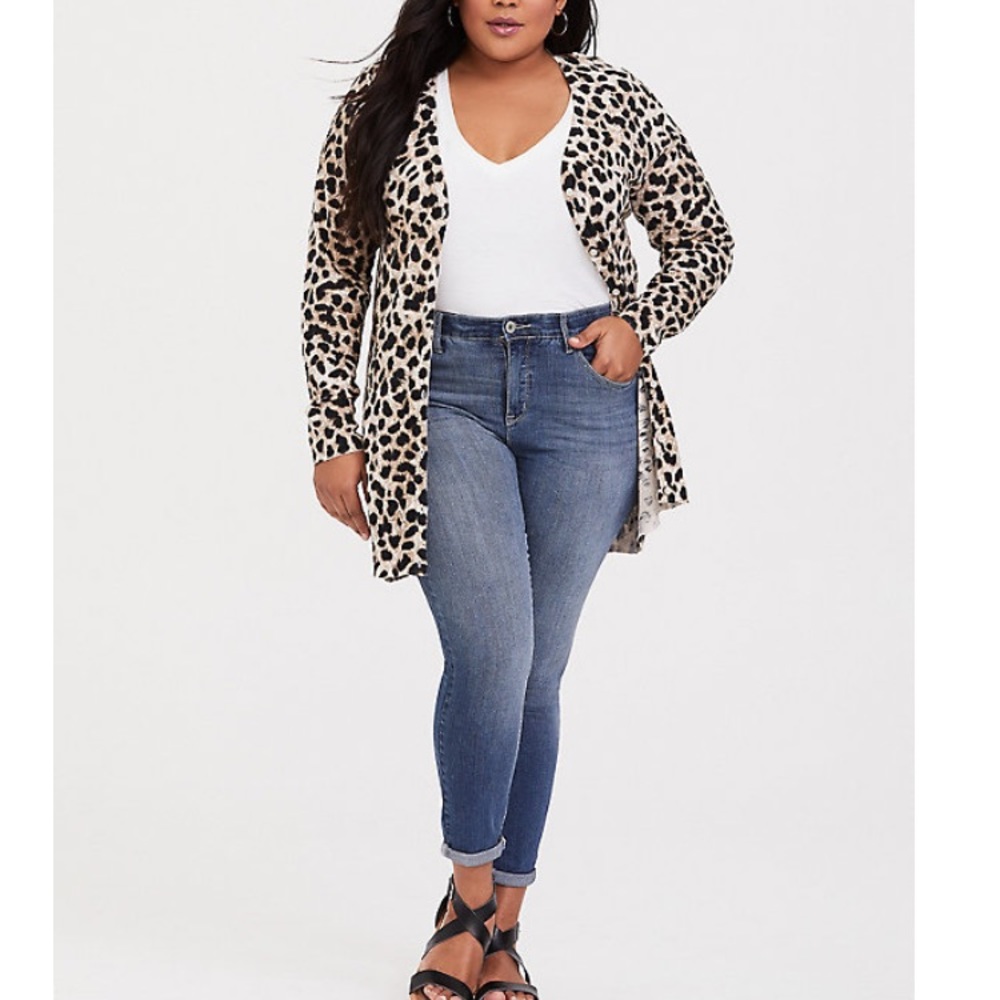 Torrid Leopard boyfriend cardigan size 2